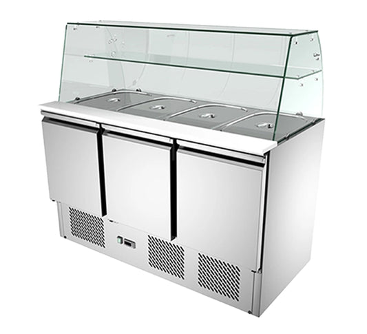 TECNOFRIGO Counter Chiller with 3 Door Open Salad Bar
