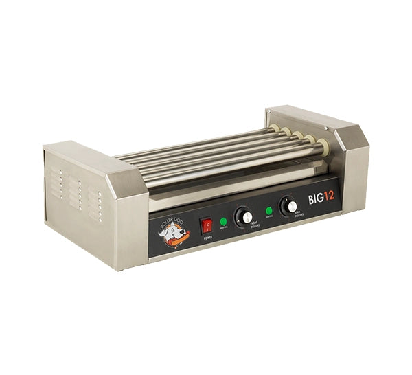 ROLLER DOG RDB12SS COMMERCIAL STYLE 12 HOT DOG 5 ROLLER GRILL COOKER MACHINE