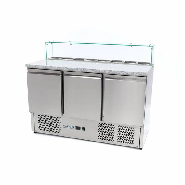 Salad Refrigerator 3 DOOR GLASS