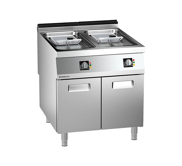ANGELOPO ELECTRIC FRYER 2 WELLS 15+15